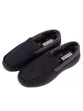 NWT Haggar indoor outdoor microsuede Venetian black slippers size XXL 13/14